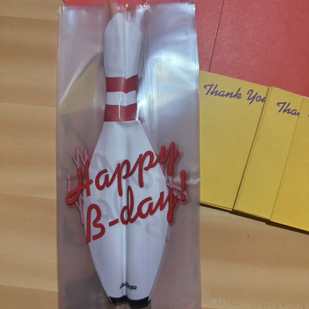 Bowling Party Set Invitations Thank You Postcards Goodie Bags Clear New